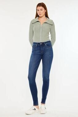 Kancan Annaka Mid Rise Super Skinny Jeans Womens 25 Medium Wash Stretch